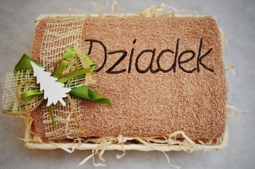 PRAKTYCZNY Prezent na ŚWIĘTA Ręcznik z Haftem Kosz