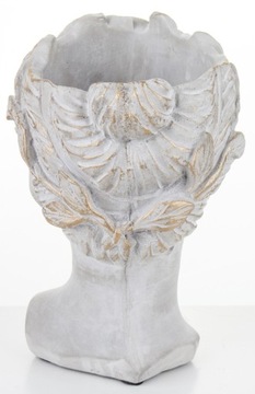 КРЫШКА ДЛЯ ЦВЕТОЧНОГО ГОРШКА СЕРАЯ БЕТОННАЯ ГОЛОВКА ВИНТАЖ 21СМ