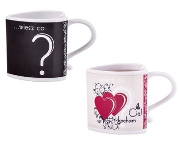 ZASKAKUJĄCY KUBEK WALENTYNKOWY IDEALNY NA PREZENT 300 ML PORCELANA