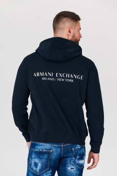 ARMANI EXCHANGE - Granatowa bluza z kapturem r S