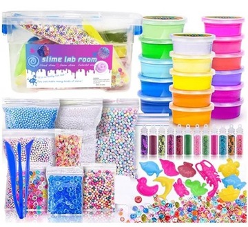 LABORATORIUM SLIME GOTOWE GLUTY AKCESORIA WALIZKA