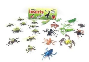 Zestaw kolorowych owadów insekty robaki