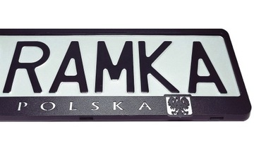 Ramka czarna INOX carbon na pod rejestrację do tablic rejestracyjnych auta