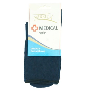 Skarpety damskie zdrowotne bezuciskowe bawełna MEDICAL 38-40 c.jeans 5-pak