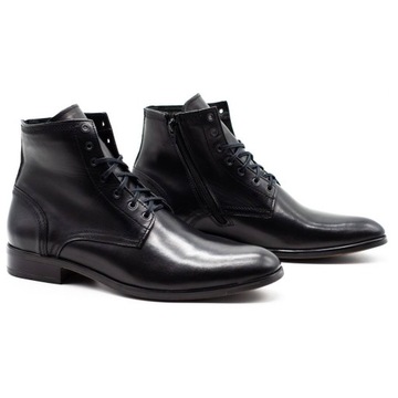 МУЖСКИЕ ЗИМНИЕ Ботинки Челси, Кожа 287, ЧЕРНЫЕ 44