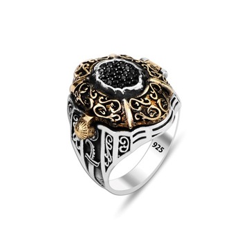 925K Men's Secret Box Ring, Vintage Ottoman Sultan Design