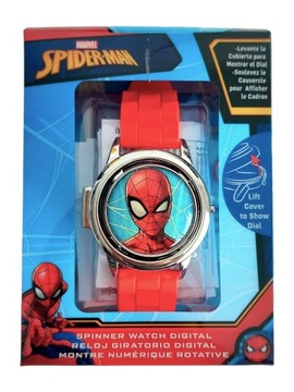 Zegarek na rękę cyfrowy Spiderman ze spinnerem