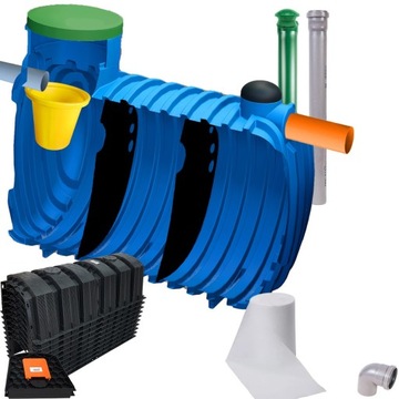 OCZYSZCZALNIA TRZYKOMOROWA EKOSYSTEM 8-TUNELOWA 3000L