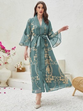 SHEIN ELEGANCKIE KIMONO PROSTE DŁUGIE R.S S107013