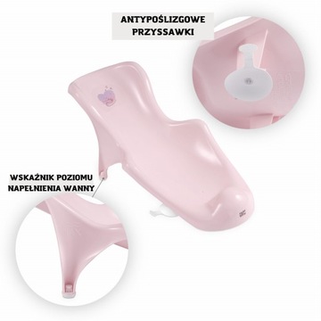 ZESTAW KĄPIELOWY WANIENKA 84CM RÓŻOWA 4 ELEMENTY