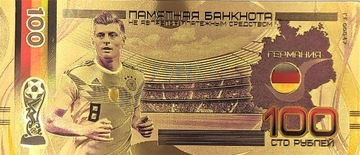 Тони Кроос Германия Красивая позолоченная банкнота