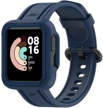 PASEK Z ETUI MOCNY DO XIAOMI REDMI WATCH 2 LITE / MI WATCH LITE - NIEBIESKI
