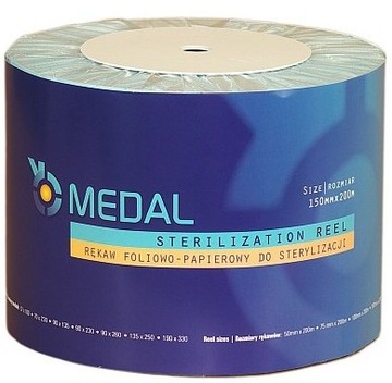 RĘKAWY DO STERYLIZACJI PŁASKI 150mmx200m Medal