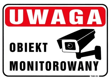 Naklejka monitoring OBIEKT MONITOROWANY