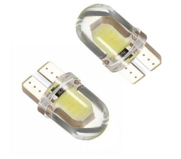 4 светодиодные лампы W5W T10 COB