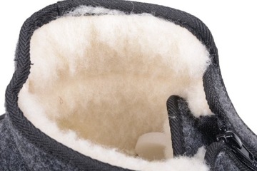 BAMBOSZE OCIEPLANE Z ZAMKIEM stalowy 45