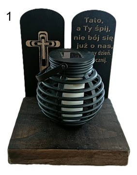 Свеча, солнечный фонарь + подставка с гравировкой