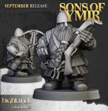 Dwarfs Crossbowman #4 - Highlands Miniatures