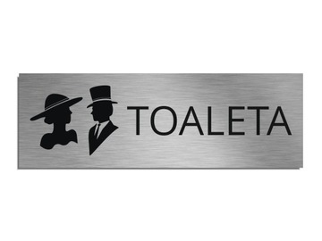 Tabliczka TOALETA koedukacyjna 6,5x20cm
