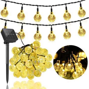 9.5M LAMPKI SOLARNE OGRODU BALKON TARAS ZEWNĘTRZNE 50LED