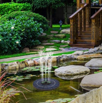 ПЛАВАЮЩИЙ ФОНТАН СОЛНЕЧНЫЙ САД ЦВЕТНОЙ RGB 16см УКРАШЕНИЕ САДОВ