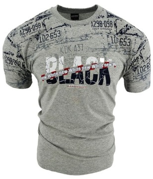 KOSZULKA MĘSKA T SHIRT MĘSKI BLACK NEW SZARA XL
