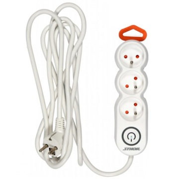 PRZEDŁUŻACZ LISTWA ZASILAJĄCA 3 GNIAZDA 5m WYŁ.