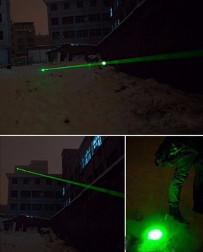 MOCNY WSKAŹNIK LASEROWY LASER ZIELONY 4 KOŃCÓWKI