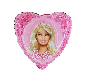 Balony foliowy Barbie serce różowy 45cm