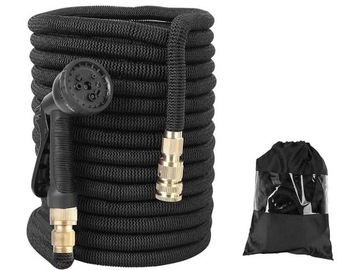 Расширяемый садовый шланг, гибкий 30 м + соединители 1/2 + пистолет премиум-класса с крючком