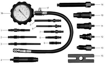 ТЕСТЕР ДАВЛЕНИЯ СЖАТИЯ ДИЗЕЛЬНЫХ ДВИГАТЕЛЕЙ Kupczyk KB116
