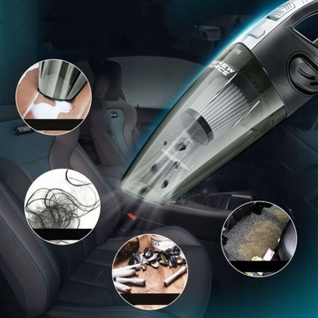 Беспроводной ручной автомобильный пылесос Hepa МОЩНЫЙ 120 Вт + насадки + сумка