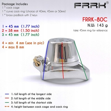 FRRK Small Male Chastity Cock Cage Device wit