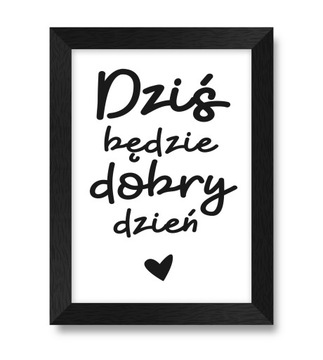 Obraz obrazek w ramce z tekstem napisem cytatem