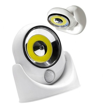 LAMPKA LED COB 360 NA BATERIE Z CZUJNIKIEM RUCHU O2S76