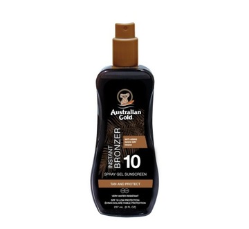 Australian Gold Żel W Sprayu Z Bronzerem SPF10