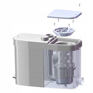 POMPA ROZDRABNIACZ KUCHNI ZLEW PRALKA DO GORĄCEJ WODY WATERMAN HOT CICHA