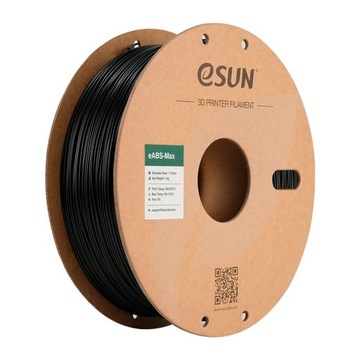 eSUN ABS Max filament czarny ognioodporność UL94-V0 1.75mm papierowa szpula