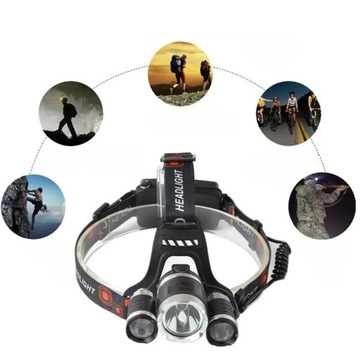 СВЕТОДИОДНЫЕ ФАРЫ МОЩНЫЕ АККУМУЛЯТОРНЫЕ ФАРЫ 3 X CREE T6 CREE ДЛЯ ГОЛОВЫ