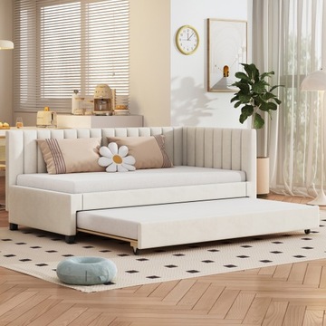 Łóżko tapicerowane 90*200cm rozkładana sofa łóżko dziecięce aksamitu