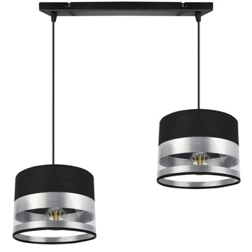 LAMPA WISZĄCA SUFITOWA NOWOCZESNA CHROM ABAŻUR LED