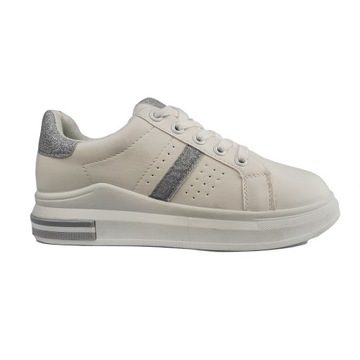 Buty sportowe damskie sneakersy białe (39)