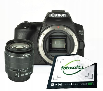 CANON EOS 250D + 18-55 DC III + ŚCIERECZKA NOWY