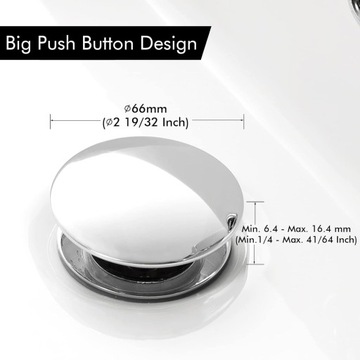 АВТОМАТИЧЕСКАЯ СИФОННАЯ ПРОБКА С ПЕРЕЛИВОМ, типа «клик-клак»