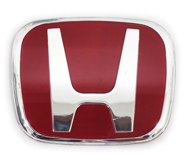 Honda emblemat znaczek logo chrom czerwony 50x41