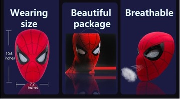 Maska pająka-MASKA SPIDERMAN PAJĄK PRZEBRANIE-Nowa rozgrywka-w mgnieniu oka