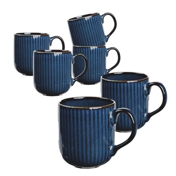 Zestaw kubków do kawy Kubki Altom Design Reactive Stripes 400 ml 6 sztuk