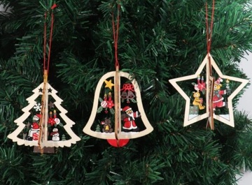 ДЕРЕВЯННЫЕ ЕЛОЧНЫЕ ШАРЫ, УКРАШЕНИЕ ДЛЯ СТОРОЖА, 1 ШТ.