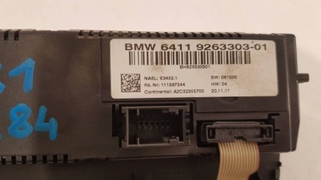 BMW X1 E84 PANEL ŘÍZENÍ VENTILACE KLIMATIZACE 9263303 9195182