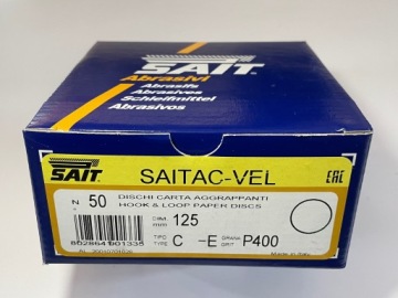 наждачная бумага липучка 125мм р800 (50 шт.) SAIT